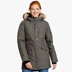 EDDIE BAUER Superior 3.0 Down Parka, Grey - Sz. Medium Tall   EUC